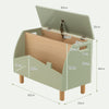 Kid Toy Storage Chest Bookcase Wooden Toy Box Flip-Top Storage Organizer Bins