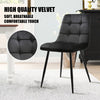 Set of 4 Dining Chairs High Back Velvet Kitchen Chair Modern Wood Legs Home UK