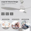 3 Blades 52inch Ceiling Fan Light 6 Speed Timer Remote Control Chandelier Silver