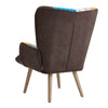 Patchwork Armchair Recliner Chairs Single Accent Sofa Chair w/Footstool & Pillow