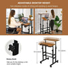 2-Tier Adjustable Standing Desk Mobile Sit Stand computer Desk on Wheels