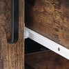 Brown Office Filing Cabinet File Drawers Wheels Mobile Printer Stand Wooden New