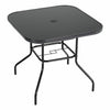 Outdoor Glass Metal Frame Bistro Dining Table Cocktail Table Garden Patio Table