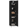 Highboard Black 34.5x34x180 cm Engineered Wood