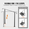 Wrought Iron Handrail Outdoor Handrail Fit 1 to 3 Steps Stairs Handrail