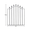 Metal Garden Single Gate Wrought Iron Entrance Door Ball Top Pedestrian Gate