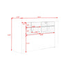 Modern 100cm TV Unit Cabinet Stand Matt Body & High Gloss Door with LED Lights