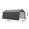 Outdoor Storage Shed Equipment Shelter Cover Bicycle PE Waterproof Steel Frame