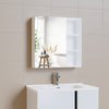 Mondeer Bathroom Mirror Cabinet with Metal Water Filter Plate 65*15*65cm White