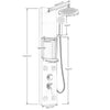 Shower Panel Column Massage Body Tower Round Stainless Steel Shower Head, Nickel