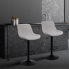 Ralex-chair Bar Stools Set of 2,Swivel Counter Height Barstools with Back,White