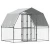 Chicken Cages 2 pcs with Roof and Door Galvanised Steel T6K1