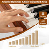 88-Key Hammer Action Weighted Keyboard with Record-Coffee