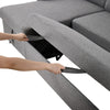3 Seater Corner Sofa Bed Hidden Storage Convertible Pull Out -L Shaped Sofa Bed