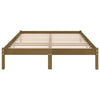 Bed Frame Honey Brown Solid Wood Pine 120x200 T0G3
