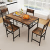 Kitchen Set of 2 Dining Chairs Armless Dinner Chairs w/Slanted Back-Coffee