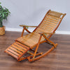 Bamboo Sun Lounger Garden Chair Bed Folding Outdoor Patio Recliner With Headrest