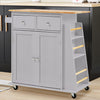 Kitchen Trolley Cart Rolling Island Cart Serving Cart W/ Storage Shelf & Drawer
