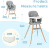 Convertible 6in1 Baby Toddler Infant Highchair Feeding Recliner Seat Table Chair