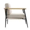 Upholstered High Wing Back Armchair Linen Chair Fireside Seat Living Room Lounge