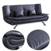 Black Leather Sofa Bed Recliner Chair Sleeper Sofa Bed 2/3 Seaters Couch Sleeper