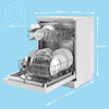 COMFEE' Freestanding Dishwasher with 12 place settings Half Load Function White