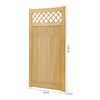 Wooden Garden Gate Pedestrian Fence Porch Privacy Latch Panel Decor 90x180cm