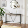 Slim Hallway Console Table Industrial Narrow Vintage Stand Sideboard Unit Metal