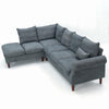 L-Shaped Corner Sofa, Sectional Couch with Built-in USB Port Chaise