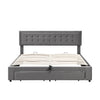 Upholstered Bed Ottoman Storage Bed 6ft Super King Size Bed Frame Grey Fabric