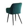 Set of 2 Armchairs Dining Chairs with Arms Velvet PU Faux Leather Chairs Kitchen