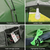 3-4 Person Man Tent Folding Camping Hiking Outdoor Beach Tent Waterproof UK