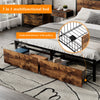 DOUBLE METAL BED FRAME WITH LED, CHARGING STATION, STORAGE HEADBOARD AND DRAWERS