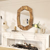 Large Edged Wall Mirror Wide Beveled Statement Accent Vanity Mirror HD Art Decor