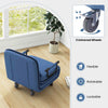 Sleeper Chair with 5-Position Adjustable Backrest & Lumbar Pillow BLue
