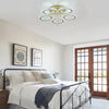 LED Ceiling Light Crystal Gold Chandelier Living Room Bedroom Dimmable w. Remote