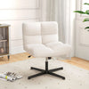 Teddy Velvet Accent Chair Height Adjustable Swivel Office Desk Chair Metal Legs