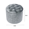 Round Pouffe Footstool Crushed Velvet Dressing Table Chair Vanity Stool Footrest