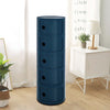 Round Storage Unit Bathroom Cabinet Chest Cupboard Side Table Vintage Postbox UK