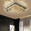 40cm Crystal Chandelier Lamp LED Square Crystal Ceiling Light Dimmable w/ Remote