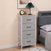 Fabric Bedside Cabinet Table Metal Frame Storage Unit Organiser Chest of Drawers