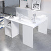 Computer Desk PC Table L-shaped Corner w/Shelves/Drawers Workstation Home Office