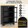 Bathroom Floor Cabinet Freestanding Display Storage Cabinet w/ Doors