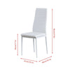 Small Space Dining Set 3Pcs Square Dining Table+ 2 Dining Chair Set White Wooden