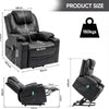 Riser & Recliner Armchair Leather 8 Point Electric Heated Massage Sofa Arm Chair