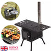 Portable Wood Burning Cooking Stove Camping Bell Tent Heating Stove With Pipe