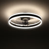 19.7" Modern Ceiling Fan Light LED Dimmable Chandelier Lamp APP Remote Control