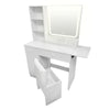 Vanity Table LED Light Mirror Makeup Dressing Desk With Drawers And Shelf UK
