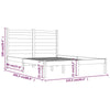 GuyAna Bed Frame Black Solid Wood Pine 120x200 ,Solid Wood Bed Bed W7B4