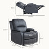 Recliner Armchair for Living Room, Recliner Chair with Cup Holder Black